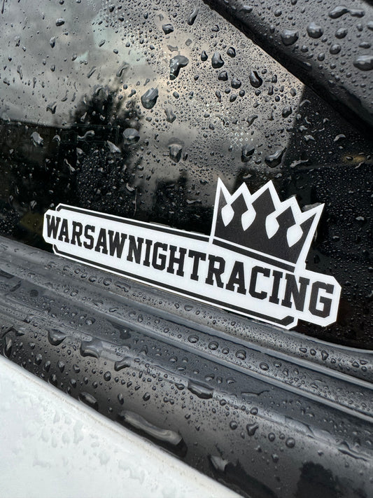 Wlepa WarsawNightRacing krótka z koroną