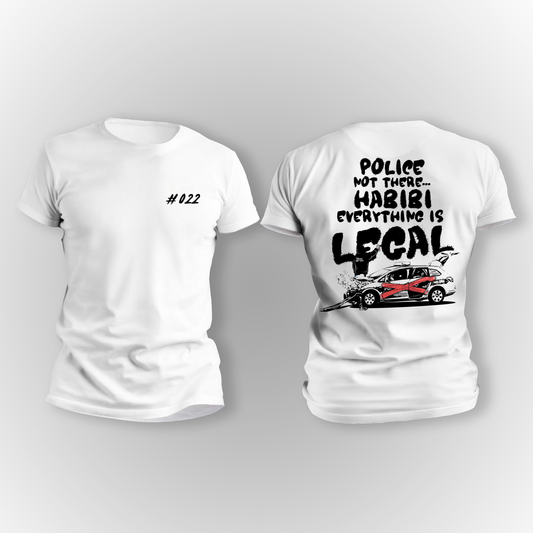 Koszulka "Police Not There, Habibi – Everything Legal